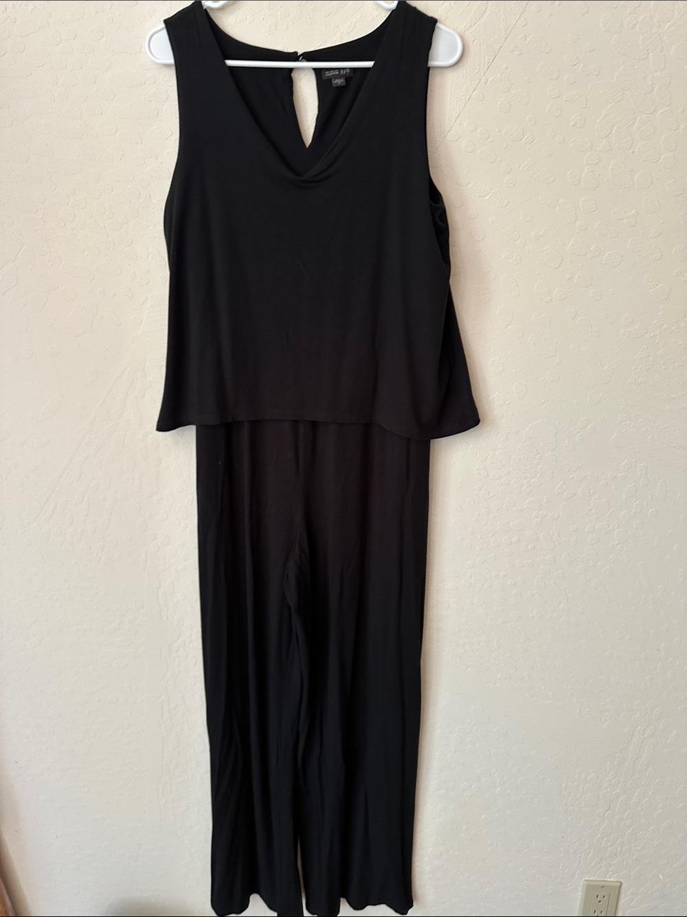 J. Jill Black Sleeveless Wide-Leg Jumpsuit